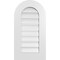 Ekena Millwork Round Top Surface Mount PVC Gable Vent: Functional, w/ 3-1/2"W x 1"P Standard Frame, 16"W x 30"H GVPRT16X3001SF - alternate 1